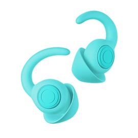 Ear Plugs for Sleeping - Noise Reduction Soft Silicone Earplugs, 2 Pairs Reusable Hearing Protection Earplugs for Noise Sensitivity, Sleep,Travel,Sound Reduction Noise Cancelling - Light Blue