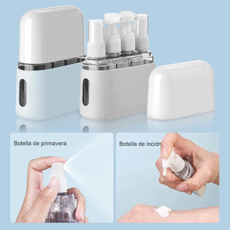 Botellas De Viaje De Set Articulos De Tocador Silicona 8pcs