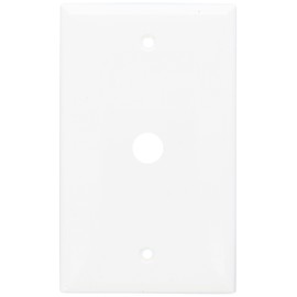 Morris 81631 Lexan Wall Plate for Cable, 1 Gang, 406-inch Hole Diameter, White