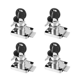 4 Packs Drawer Locks Cabinet Locks Keyed Alike Letter Box Locks 20mm Cylinder Cam Locks Office Desk Locks with 8 Keys for Home Furniture Cupboard Wardrobe