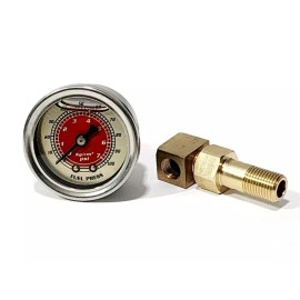 Unbranded FUEL PRESSURE GAUGE LIQUID FOR HONDA CIVIC ACURA INTEGRA 0-100PSI 1/8 NPT 33