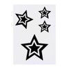4 x 'Stars' Temporary Tattoos - Water Resistant, Skin-Safe, Non-Toxic