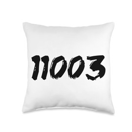 Local Hometown Pride Gifts Zipcode Elmont NY Hometown Pride Local Zip 11003 Throw Pillow, 16x16, Multicolor