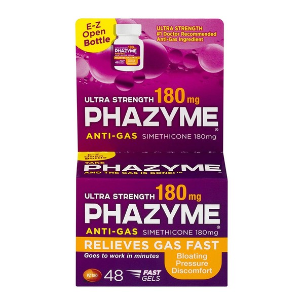 Phazyme Anti-Gas Ultra Strength 180 mg Softgels - 48 ct, Pack of 3