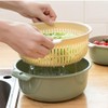 Hemoton Multifunctional Draining Basket, 2-in-1 Sink Strainers,Wash Strainer Colanders Set,Double-Layer