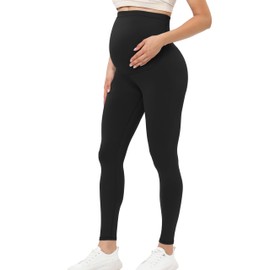 Buttergene Women's Maternity Leggings over the Belly Maternity Yoga Pants Workout Pregnancy Leggings