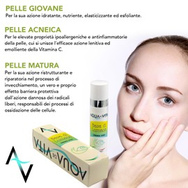Aqua de Vita, Schnecken-Creme für das Gesicht, Schneckenschleim, Behälter mit 50 ml, für die tägliche Haut, hergestellt in Italien