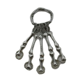 TFJ Women Fashion Jewelry Hand Chain Metal Bracelet Slave Ring Skeleton Bones Silver
