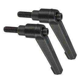 CoCud Clamp Lever Handle M6 x 16mm Male Thread Adjustable Quick Release Lock Swivel Bolt Knob Black for Lathe Machines 2pcs