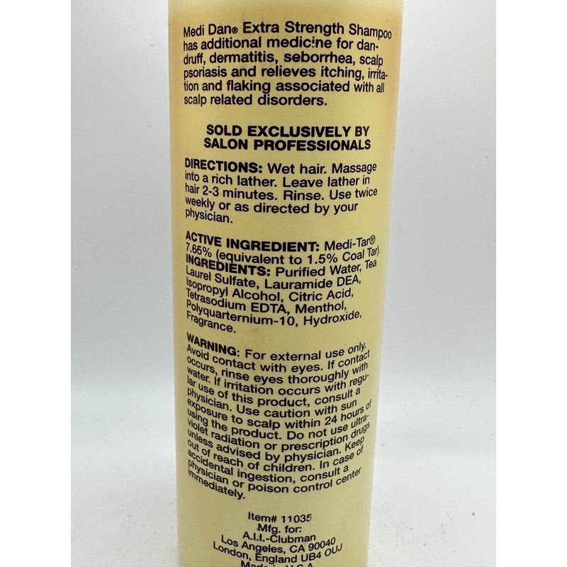 Medi Dan VTG Medi-Dan Extra Strength Dandruff Treatment Shampoo EXP