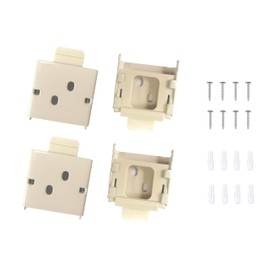 4 PCS Mountings Brackets Universal Roller Shade Hardware Roller Shade Brackets Outside Mount Blinds Aluminum Cordless Bracket for Indoor/Outdoor Roller Blind Replacement Accessory (2, Beige)