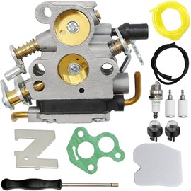 Hoypeyfiy 574719402 Carburetor Carb Kit for Chainsaw with Air Filter Fuel filter Spark Plug Fuel Line Replacement for Husqvarna 235 235E 236 236E 240 240E Replacement for Jonsered C1T-W33C 545072601