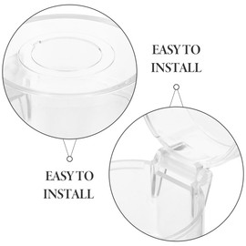jojofuny Transparent Push Button Cover, ABS Emergency Stop Button Protector, 22 mm Diameter, Prevents Accidental Activation for Industrial Use,5.5 x 5.5 cm
