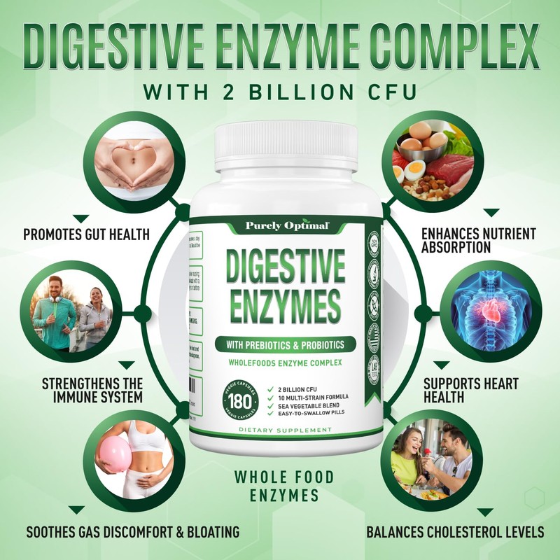 Purely Optimal Digestive Enzymes for Women and Men – Multi-Enzyme
