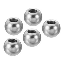 PATIKIL M5x10mm Ball Nut Knobs 5pcs Female Thread 304 Stainless Steel Round Blind Hole Nut Cover Lighting Machine DIY Decoration Silver