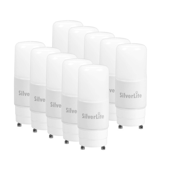 Silverlite 5w(13w CFL Equivalent) LED Stick PL Bulb GU24 Base, 550LM, Cool White(5000k), 120-277 Voltage, UL Listed, 10 Pack