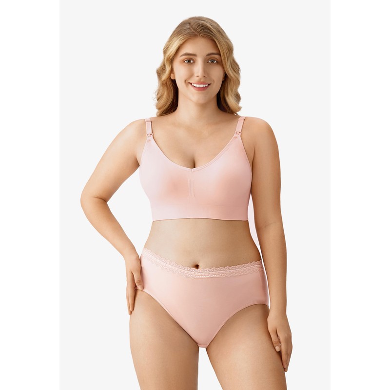 HBselect 3 pcs pregnancy nursing bra, seamless with additional bra