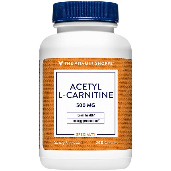 The Vitamin Shoppe Acetyl-L-Carnitine 500mg ?C Supports Healthy Brain &
