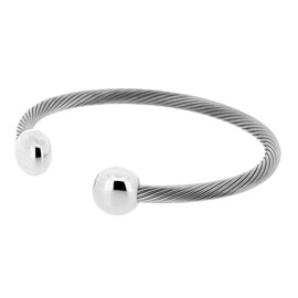 QRAY Bracelet - Deluxe Silvertone Bracelet for Men and Women Q-Ray Q.Ray Size Small (6.5 Inches)