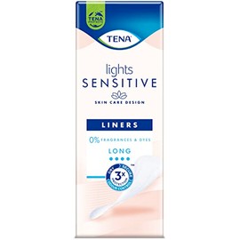 TENA TENA Lights Long Liner, 120 Incontinence Liners for Women with Sensitive Skin, Breathable and Unscented Liner for Light Bladder Weakness and Incontinence, 20 Count (Pack of 6)