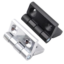 4 Pieces Connector Hinge Metal Hinge for Wooden Door Wooden Cabinet Wardrobe Interior Doors Windows 40mm x 40mm (Silver and Black)