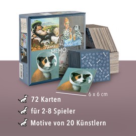 Inkognito 40052 "fine dog memo" funny memo game for dog lovers / memory game / tile game | Artist: Michael Sowa, Rudi Hurzelmeier, Quint Buchholz, Beck, etc.