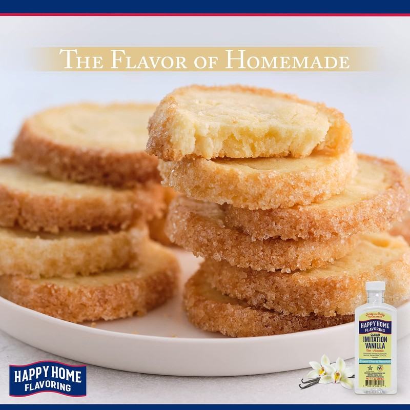 Happy Home Clear Imitation Vanilla Flavoring, Non-Alcoholic, Certified Kosher, 7