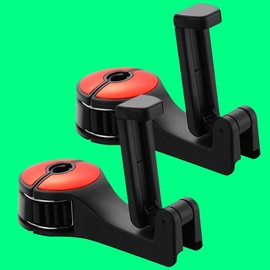 2 PCS Universal 360° Car Headrest Hook Mobile Phone Holder Hanger Storage Hook