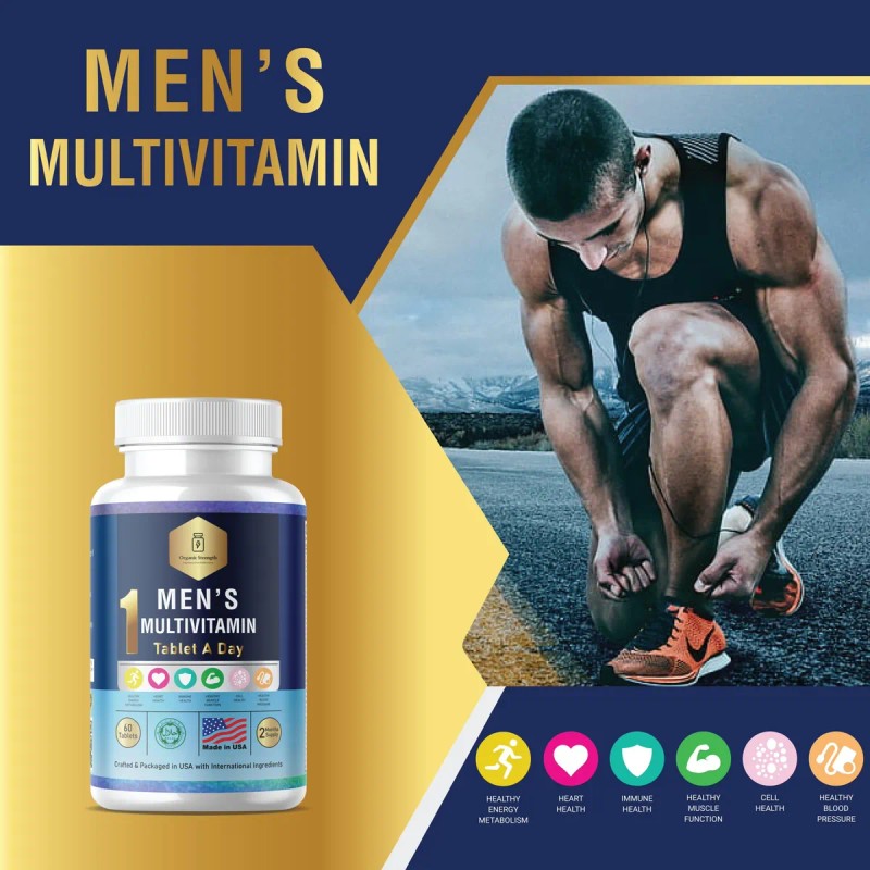 Organic Strength Multivitaminas Hombres Energía 60
