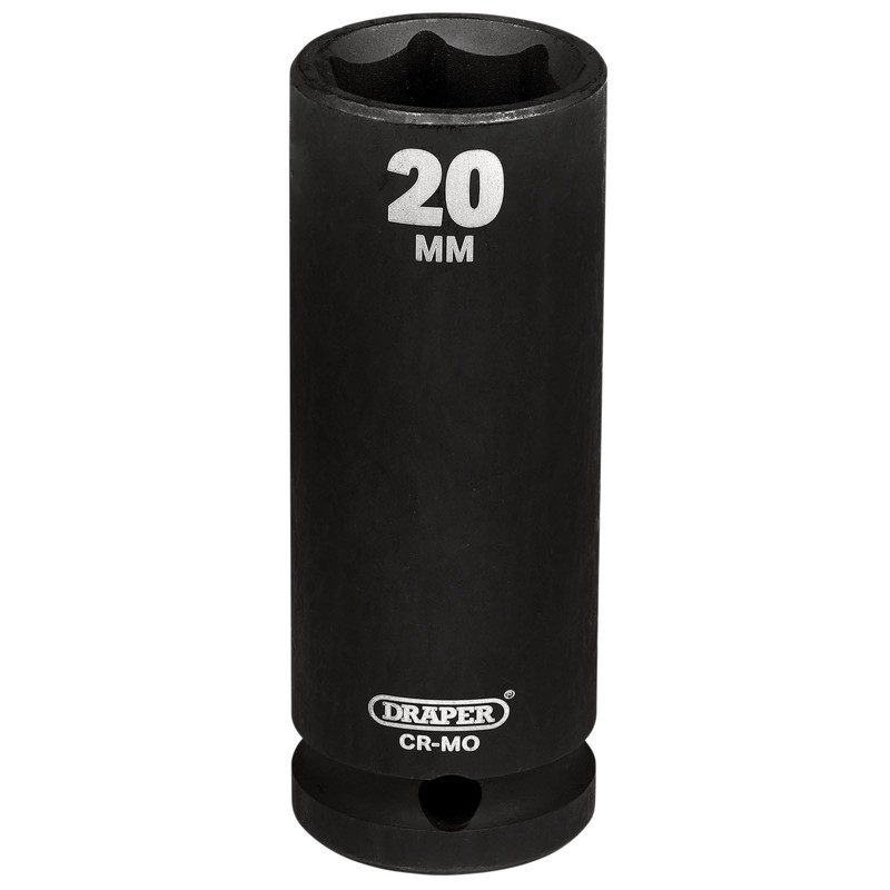 Draper Hi-TORQ® Deep Impact Socket, 1/2" Sq. Dr., 20mm -