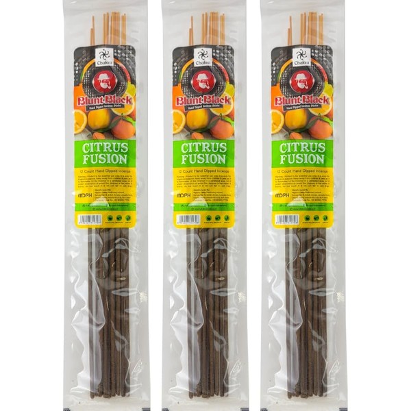 Blunt Black 10.5" Hand Dipped Incense Sticks 3-Packs - 12
