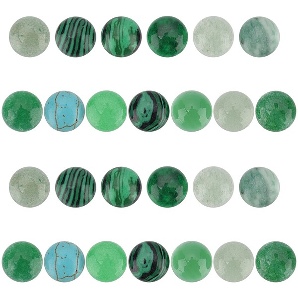 PandaHall Natural Gemstone Cabochons 26 Pieces 13 Styles Semi-Precious Stones