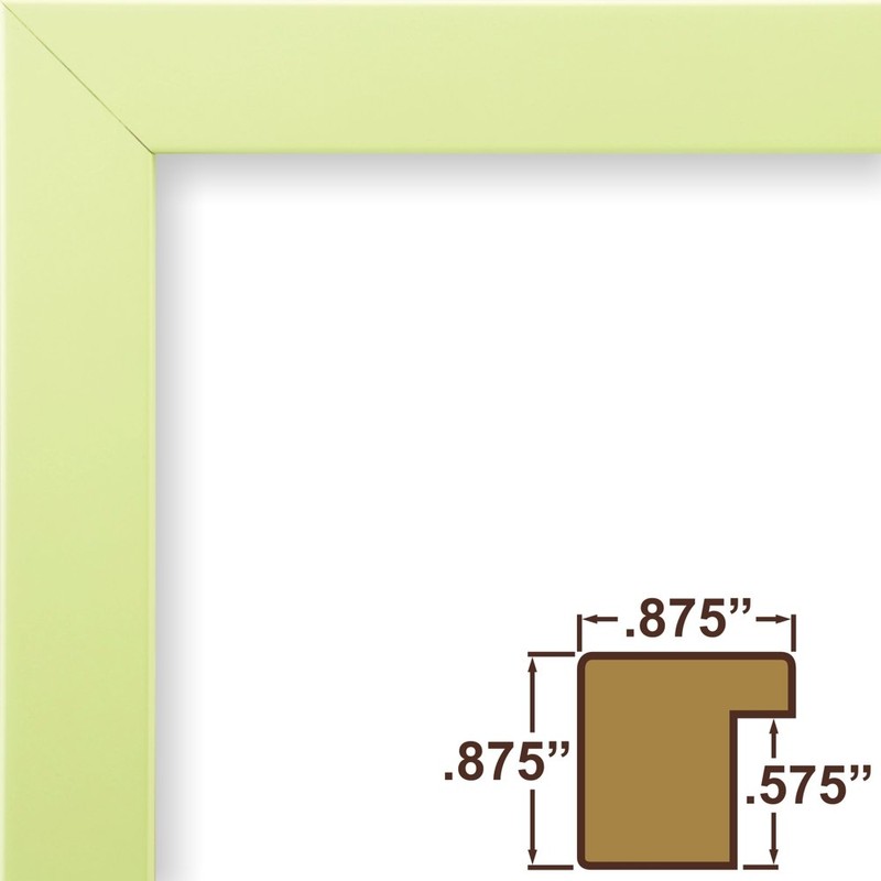 Craig Frames Confetti, Modern Light Green Picture Frame, 4 x