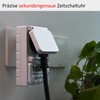 NOVKIT Digitale Zeitschaltuhr Steckdose für den Außenbereich mit 8 sekundengenaue