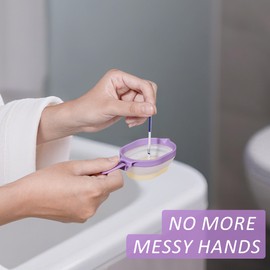 Ihaapsi Portable Pee Cup with Test Rest – for Women’s Ovulation & Pregnancy Tests Reusable Foldable Urine Collection Cup with Non-Slip Handle – for Home Fertility Testing (Purple)