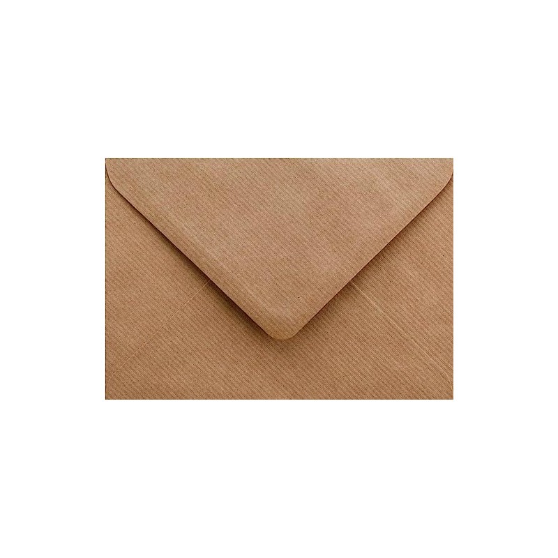 12 x C6 Plain Ribbed Recycled Kraft Card Envelopes Natural