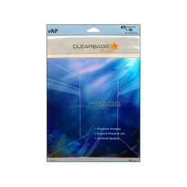 ClearBags 8 ½ x11 Seal Top Closure Bags, Perfect Fit For 8 ½ x 11 Photos, Art Prints, Pictures, Posters | Resealable Adhesive, Not Flap | Crystal Clear, Archival Safe | RPA8x11 Pack of 25