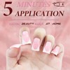 French Press-on Nails, Glossy False Nails, Duckbill False Nails Reusable,