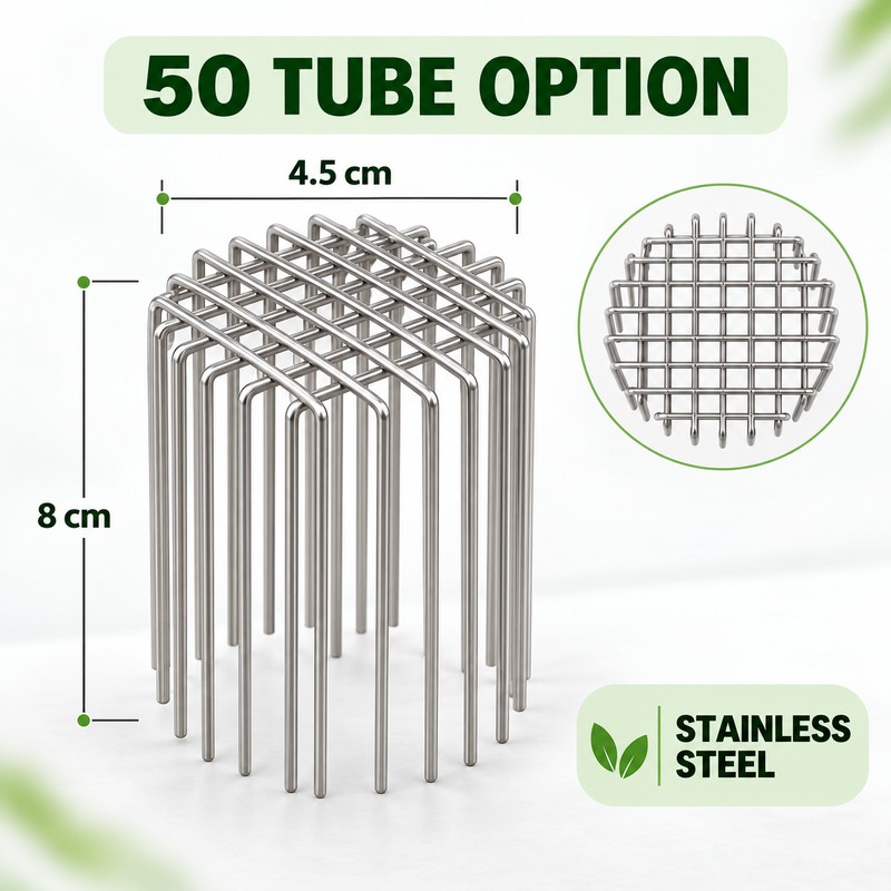 Stainless Steel Downspout Drain Guard, 50/75/110/160mm Anti-Clog Leaf Strainer