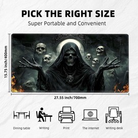 FQSXFIFN for MTG Playmat with Storage Bag, for TCG Playmat and Playing Card Mat for Magic Board Games, Non-Slip Ghostly Faces Desk Mat, Stitched Edges Game Mat, Rollable & Foldable Card Playmat