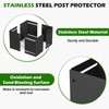 Aglehome Adjustable Post Protector, 304 Stainless Steel Mailbox Post Protector,