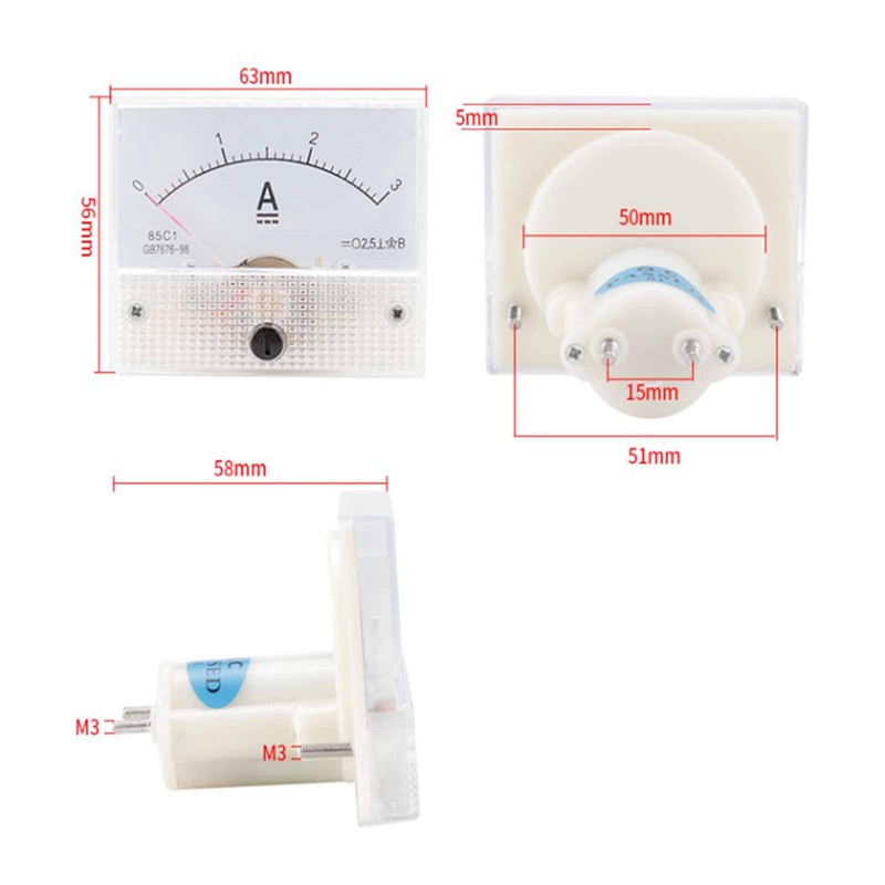 Analog Current Panel 85C1 DC 0 to 3A High Accuracy