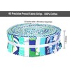 Soimoi 40Pcs Ocean Print Precut Fabrics Strips Roll Up 1.5x42