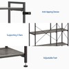 Tohomeor Bookshelf 5 Tier Deformable Corner Bookcase Free Standing Modern