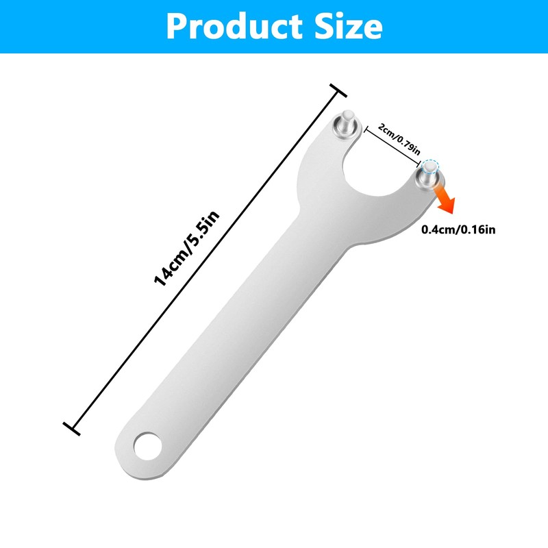 2 Pcs Angle Grinder Wrench Replacement for 5/8"-11 Threaded Angle