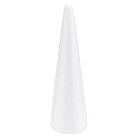 SEWACC 30cm White Foam Cone, DIY Craft Foam Cone for DIY Home Craft Project, Christmas Tree, Table Centerpiece Christmas Decorations