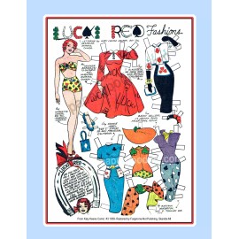 Forget-me-Not Publishing Set of SEVEN Katy Keene Paper Doll Prints Gloria & Lucki Red 50s Restored 3062