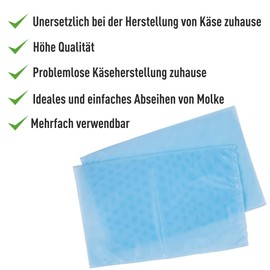 Browin 411303 Cheese Cloth Set of 2 for Squeezing Cheese Press, 20 x 30 x 0.2 cm Blue