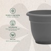Bloem AP20908 Ariana Self Watering Planter 20", Charcoal Gray