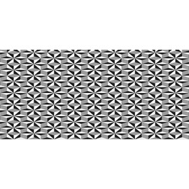 Ambesonne Geometric Pencil Pen Holder, Optical Illusionary Style Six Pointed Stars Shapes Rhombuses Composition, Ceramic Pencil Holder for Desk Office Accessory, 3.6" X 3.2", Grey and White